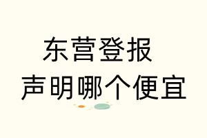 東營(yíng)登報(bào)聲明哪個(gè)便宜