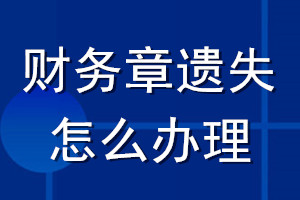 財務章遺失怎么辦理